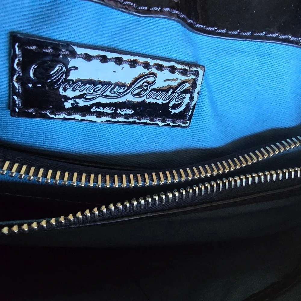 Dooney & Bourke Black Patent Leather Shoulder Bag + Dust‎ Bag
